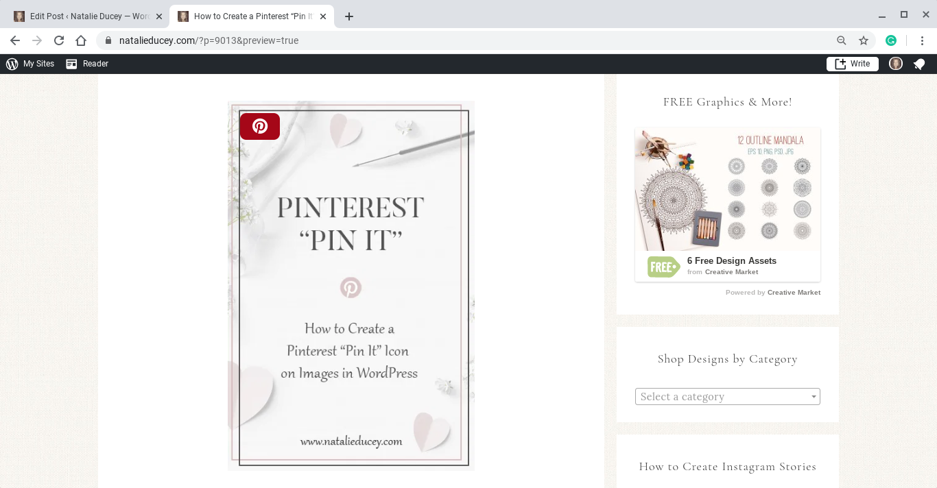 How To Create A Pinterest “Pin It” Button On Images In WordPress ...