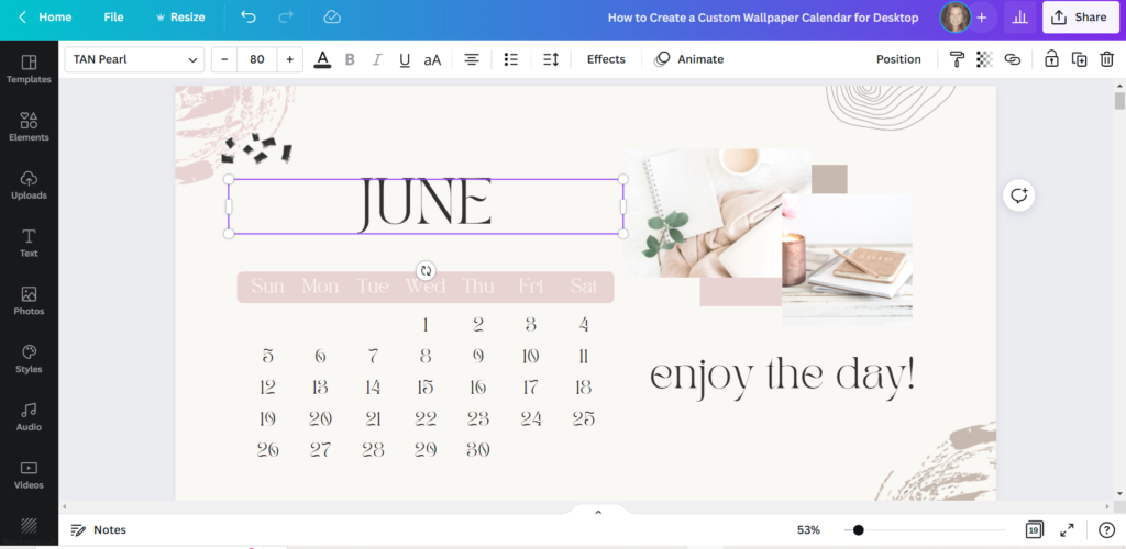 How to Create a Wallpaper Calendar for a Desktop and/or Laptop using ...
