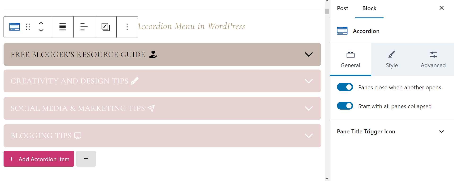 How to Add an Accordion Menu in WordPress – Natalie Ducey