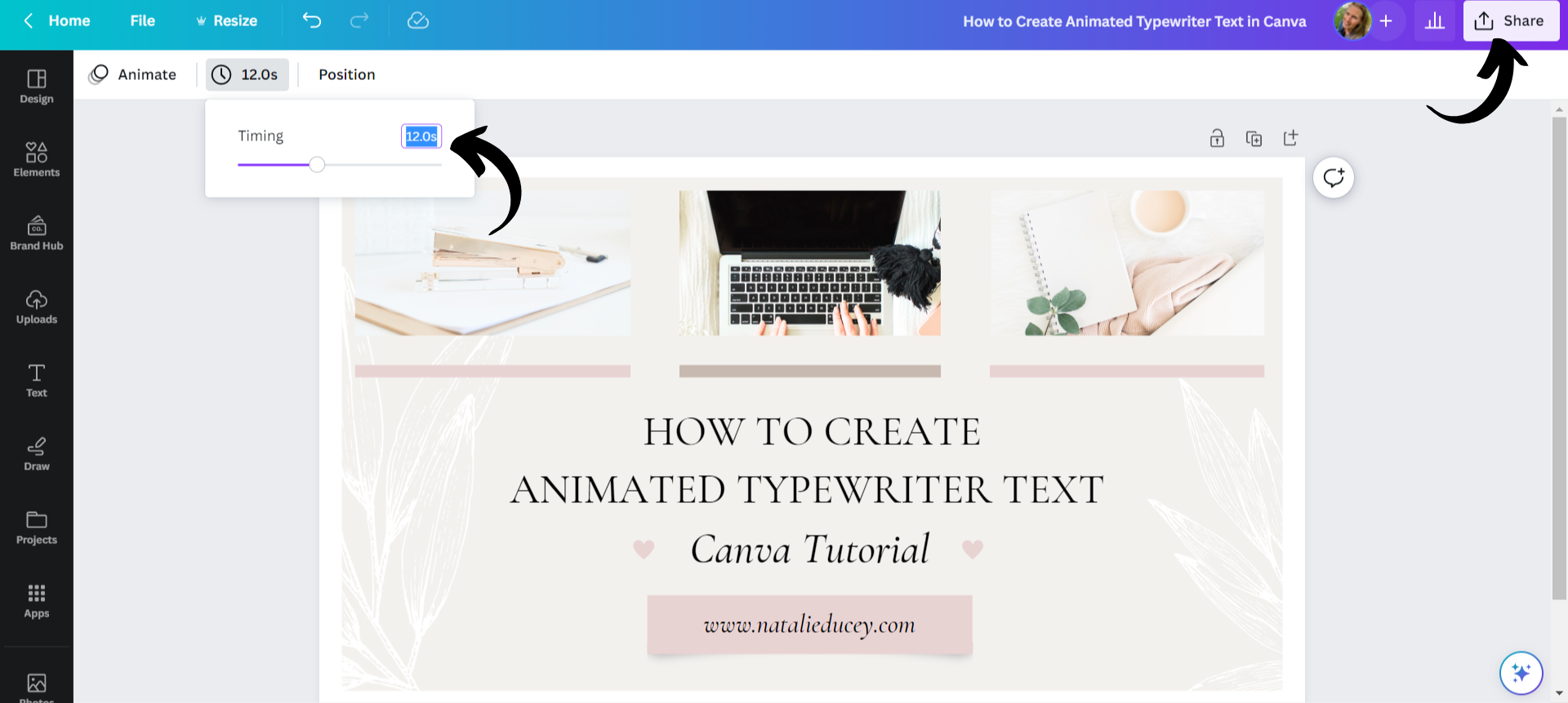 How to Create Animated Typewriter Text in Canva – Natalie Ducey