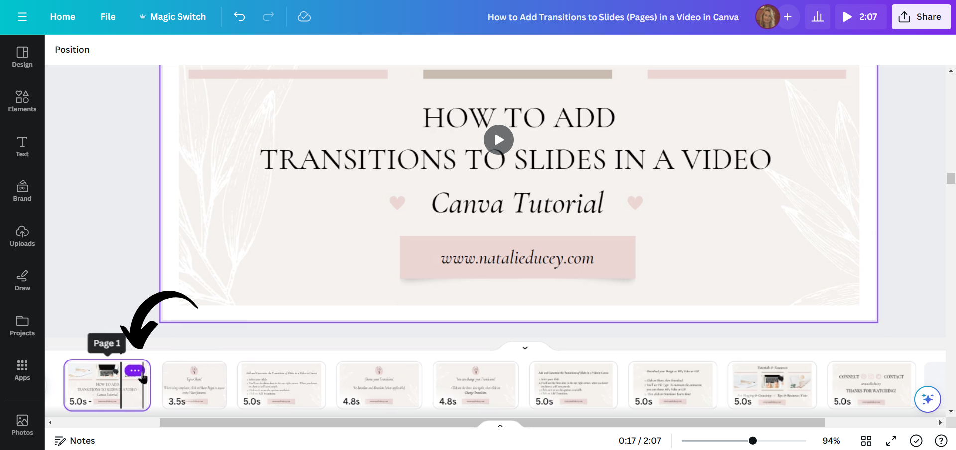 how-to-add-transitions-to-slides-pages-in-a-video-in-canva-natalie